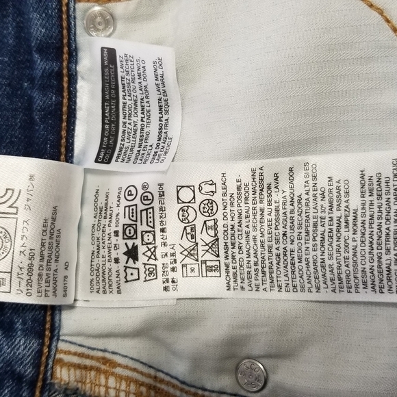 LEVIS WOMEN MINI DENIM SKIRT SIZE 25 - Picture 7 of 10